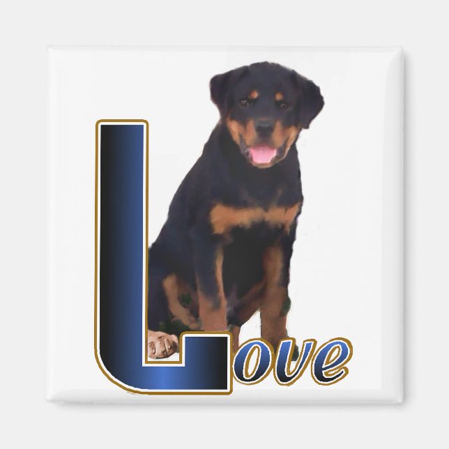 Rottweiler Liebespaare Magnet (Vorne)