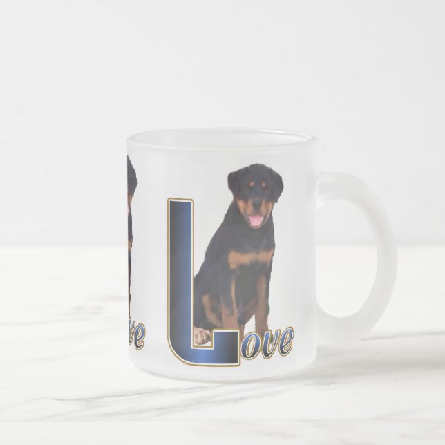 Rottweiler Liebespaare Mattglastasse (Rechts)