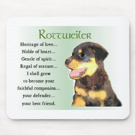 Rottweiler Liebespaare Mousepad