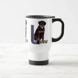 Rottweiler Liebespaare Reisebecher