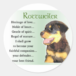 Rottweiler Liebespaare Runder Aufkleber