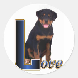 Rottweiler Liebespaare Runder Aufkleber