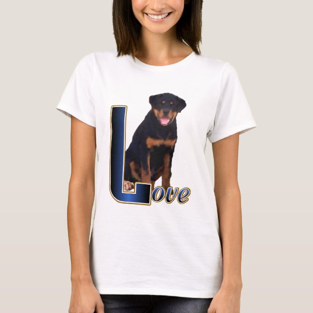 Rottweiler Liebespaare T-Shirt (Vorderseite)