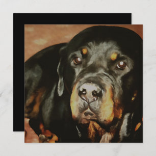 Rottweiler Lover Pet Portrait Einladung
