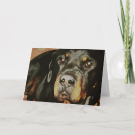 Rottweiler Lover Pet Portrait Karte