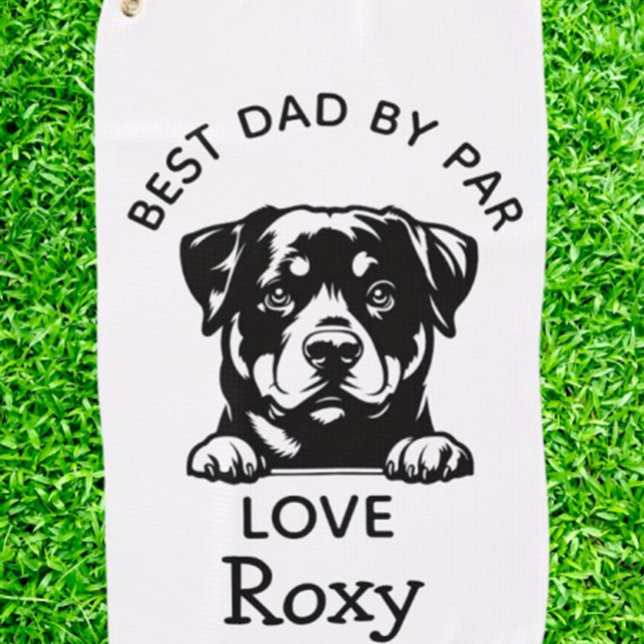 Rottweiler-Loving  Golfhandtuch (Show your love for Rottweilers on the golf course with this soft, absorbent towel. )