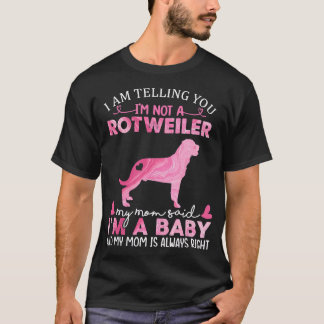 Rottweiler Mama Baby Funny Niedlich Downer Haustie T-Shirt