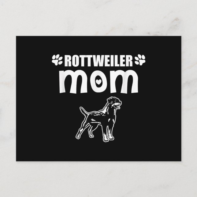 Rottweiler Mama I Dog Mama Eigentümer Geschenk Postkarte (Vorderseite)