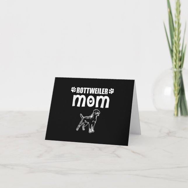Rottweiler Mama I Hund Mama Eigentümer Geschenk Dankeskarte (Vorderseite)