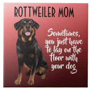 Rottweiler Mama Keramik Tile Fliese