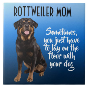 Rottweiler Mama Keramik Tile Fliese