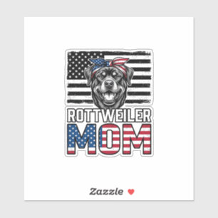 Rottweiler-Mama-patriotisches-vintage-Hunde-Shirt- Aufkleber