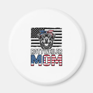 Rottweiler-Mama-patriotisches-vintage-Hunde-Shirt- Magnet