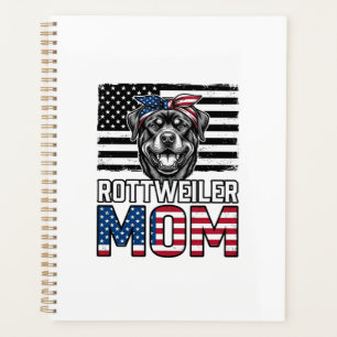 Rottweiler-Mama-patriotisches-vintage-Hunde-Shirt- Planer