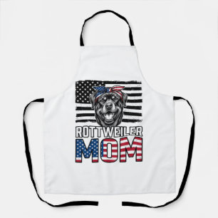 Rottweiler-Mama-patriotisches-vintage-Hunde-Shirt- Schürze