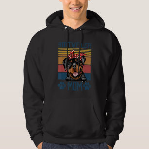 Rottweiler Mama Retro Vintag Rottweiler Mama Dog Hoodie