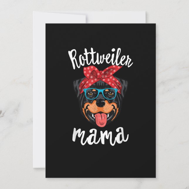 Rottweiler Mama Welpe Mama Mama Liebhaber Geschenk Ankündigung (Vorderseite)