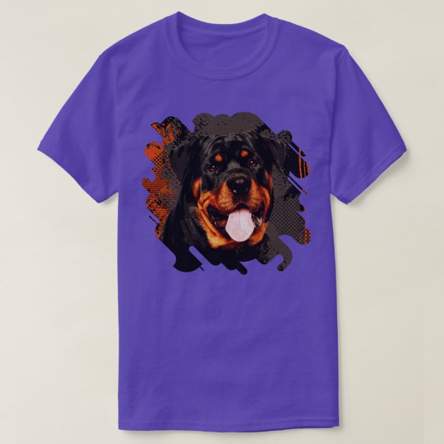 Rottweiler Metzgerhund Digitale Kunst T-Shirt (Design vorne)