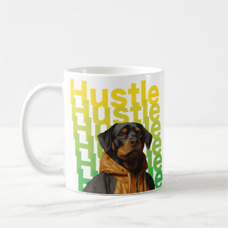 Rottweiler mit einer Spur Anzug Kaffee Tasse