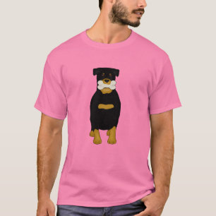 Rottweiler mit Knochen-T - Shirt