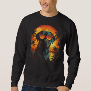 Rottweiler mit Sonnenbrille Funny Retro Vintager H Sweatshirt
