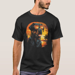 Rottweiler mit Sonnenbrille Funny Retro Vintager H T-Shirt