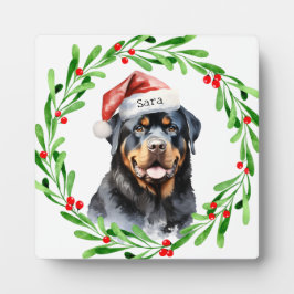 Rottweiler - Name der Personalisierten Monogramm Fotoplatte