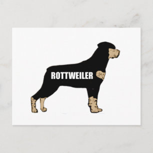 Rottweiler Name Silo Black and tan Postkarte