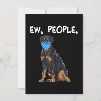 Rottweiler Neumenschen tragen Gesichtsmaske Dankeskarte