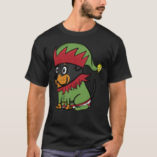 Rottweiler Niedlich Elf Kostüme Weihnachten T-Shirt