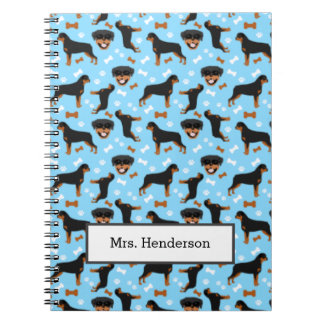 Rottweiler Niedlich Rotties Hunde Muster Notizblock