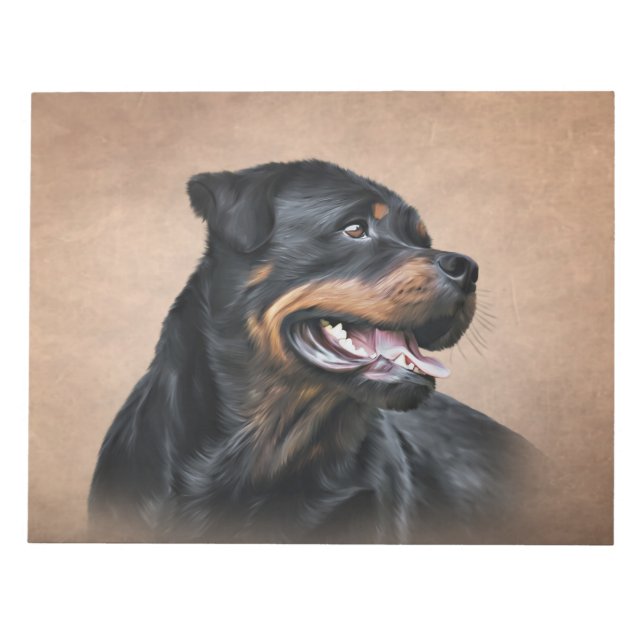 Rottweiler Notizblock (Vorderseite)
