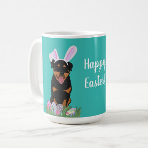 Rottweiler-Ostern individuell anpassbar Kaffeetasse