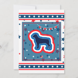 Rottweiler Patriotic Red White and Blue 4. Juli Feiertagskarte