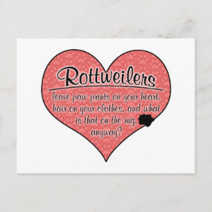 Rottweiler Paw Prints Hunde Humor Postkarte