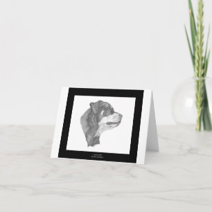 Rottweiler Pencil Art Notecard #2 DBD Karte