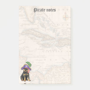 Rottweiler Pirate Post-it Klebezettel
