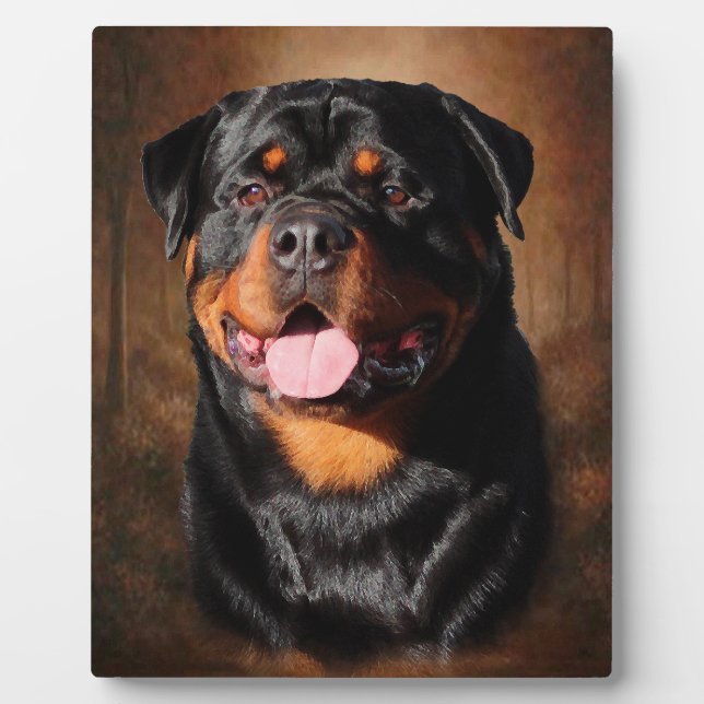Rottweiler Plaque mit Easel Fotoplatte (Vorderseite)