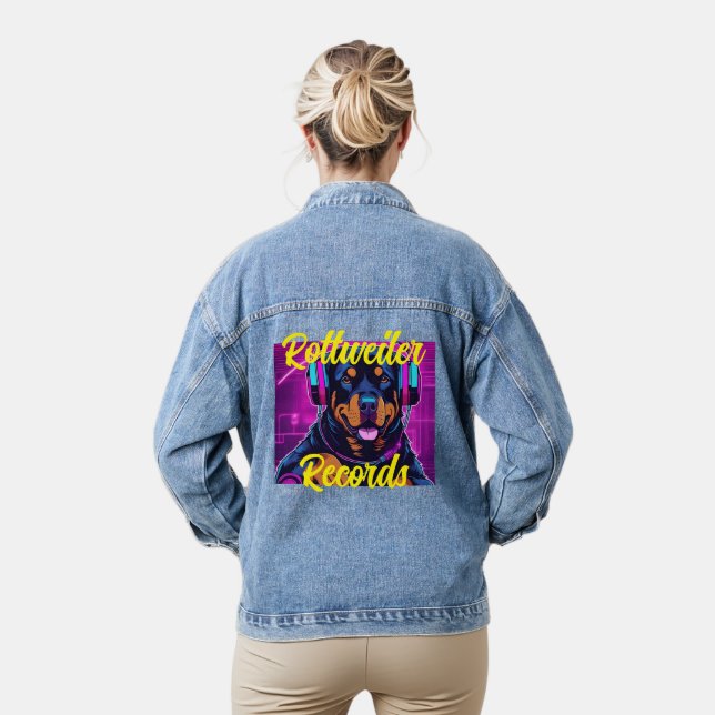 Rottweiler-Platten - Denim Jacket für Frauen Jeansjacke (Modell)