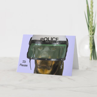 Rottweiler Police Card by Focus für eine Sache Karte