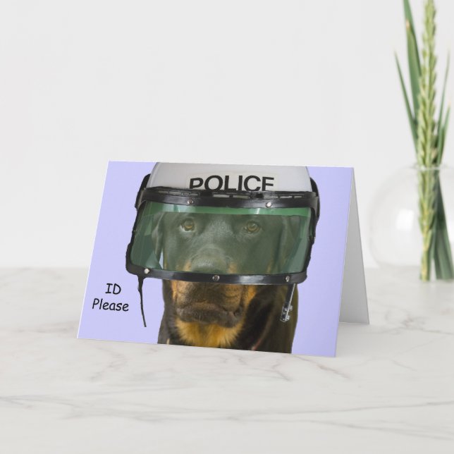 Rottweiler Police Card by Focus für eine Sache Karte (Vorderseite)