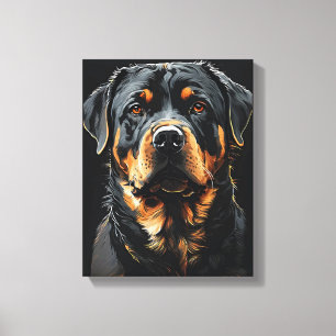 Rottweiler-Portrait Leinwanddruck