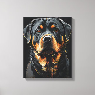 Rottweiler-Portrait Leinwanddruck
