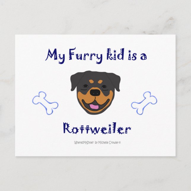 Rottweiler Postkarte (Vorderseite)