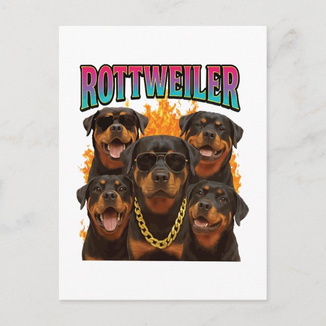 Rottweiler  postkarte (Vorderseite)