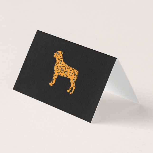 Rottweiler Pumpkin bat shape funny scary halloween (Vorderseite)