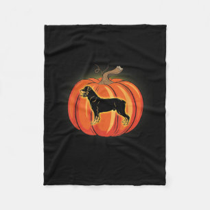 Rottweiler Pumpkin Halloween Kostüm Dog Lover Fleecedecke