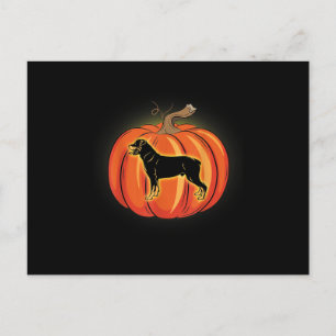 Rottweiler Pumpkin Halloween Kostüm Dog Lover Postkarte