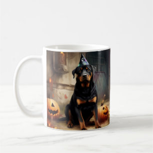 Rottweiler Pumpkins Halloween Beängstigend Kaffeetasse