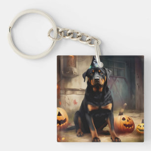 Rottweiler Pumpkins Halloween Beängstigend Schlüsselanhänger